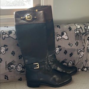 Black & brown leather Michael Kors boots